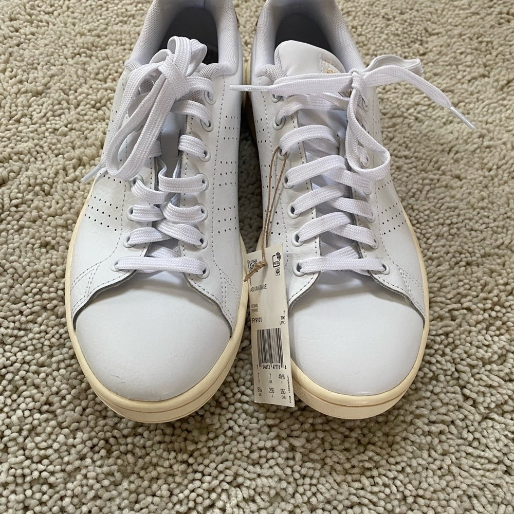 Adidas Cloudfoam Advantage white w leopard shoes - Picture 6 of 9